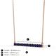 3 - Noya 2.00 mm Round Blue Sapphire Horizontal Bar Pendant Necklace 