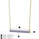 3 - Noya 2.00 mm Round Tanzanite Horizontal Bar Pendant Necklace 