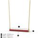 3 - Noya 2.00 mm Round Ruby Horizontal Bar Pendant Necklace 