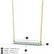 3 - Noya 2.00 mm Round Aquamarine Horizontal Bar Pendant Necklace 