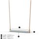 3 - Noya 2.00 mm Round Aquamarine Horizontal Bar Pendant Necklace 