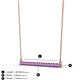 3 - Noya 2.00 mm Round Amethyst Horizontal Bar Pendant Necklace 