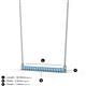 3 - Noya 2.00 mm Round Blue Topaz Horizontal Bar Pendant Necklace 