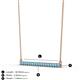 3 - Noya 2.00 mm Round Blue Topaz Horizontal Bar Pendant Necklace 