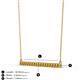 3 - Noya 2.00 mm Round Citrine Horizontal Bar Pendant Necklace 