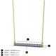 3 - Noya 2.00 mm Round Iolite Horizontal Bar Pendant Necklace 
