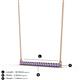 3 - Noya 2.00 mm Round Iolite Horizontal Bar Pendant Necklace 