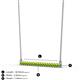 3 - Noya 2.00 mm Round Peridot Horizontal Bar Pendant Necklace 