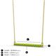 3 - Noya 2.00 mm Round Peridot Horizontal Bar Pendant Necklace 