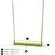 3 - Noya 2.00 mm Round Peridot Horizontal Bar Pendant Necklace 