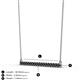 3 - Noya 2.00 mm Round Black Diamond Horizontal Bar Pendant Necklace 