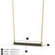 3 - Noya 2.00 mm Round Black Diamond Horizontal Bar Pendant Necklace 