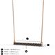 3 - Noya 2.00 mm Round Black Diamond Horizontal Bar Pendant Necklace 