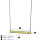 3 - Noya 2.00 mm Round Yellow Sapphire Horizontal Bar Pendant Necklace 
