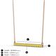 3 - Noya 2.00 mm Round Yellow Sapphire Horizontal Bar Pendant Necklace 