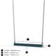 3 - Noya 2.00 mm Round Blue Diamond Horizontal Bar Pendant Necklace 