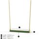 3 - Noya 2.00 mm Round Lab Created Alexandrite Horizontal Bar Pendant Necklace 