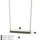 3 - Noya 2.00 mm Round Lab Created Alexandrite Horizontal Bar Pendant Necklace 