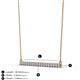 3 - Noya 2.00 mm Round Lab Grown Diamond Horizontal Bar Pendant Necklace 
