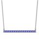 1 - Noya 2.50 mm Round Tanzanite Horizontal Bar Pendant Necklace 
