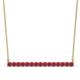 1 - Noya 2.50 mm Round Ruby Horizontal Bar Pendant Necklace 