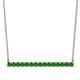 1 - Noya 2.50 mm Round Green Garnet Horizontal Bar Pendant Necklace 