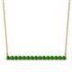 1 - Noya 2.50 mm Round Green Garnet Horizontal Bar Pendant Necklace 