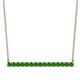 1 - Noya 2.50 mm Round Green Garnet Horizontal Bar Pendant Necklace 
