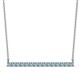 1 - Noya 2.50 mm Round Aquamarine Horizontal Bar Pendant Necklace 