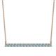 1 - Noya 2.50 mm Round Aquamarine Horizontal Bar Pendant Necklace 