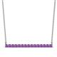 1 - Noya 2.50 mm Round Amethyst Horizontal Bar Pendant Necklace 