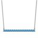 1 - Noya 2.50 mm Round Blue Topaz Horizontal Bar Pendant Necklace 