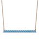 1 - Noya 2.50 mm Round Blue Topaz Horizontal Bar Pendant Necklace 