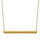 1 - Noya 2.50 mm Round Citrine Horizontal Bar Pendant Necklace 