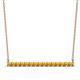 1 - Noya 2.50 mm Round Citrine Horizontal Bar Pendant Necklace 