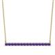 1 - Noya 2.50 mm Round Iolite Horizontal Bar Pendant Necklace 