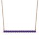 1 - Noya 2.50 mm Round Iolite Horizontal Bar Pendant Necklace 