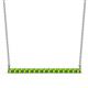 1 - Noya 2.50 mm Round Peridot Horizontal Bar Pendant Necklace 