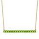 1 - Noya 2.50 mm Round Peridot Horizontal Bar Pendant Necklace 