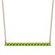 1 - Noya 2.50 mm Round Peridot Horizontal Bar Pendant Necklace 