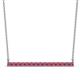 1 - Noya 2.50 mm Round Rhodolite Garnet Horizontal Bar Pendant Necklace 