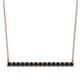 1 - Noya 2.50 mm Round Black Diamond Horizontal Bar Pendant Necklace 