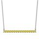 1 - Noya 2.50 mm Round Yellow Sapphire Horizontal Bar Pendant Necklace 