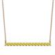 1 - Noya 2.50 mm Round Yellow Sapphire Horizontal Bar Pendant Necklace 
