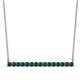 1 - Noya 2.50 mm Round London Blue Topaz Horizontal Bar Pendant Necklace 