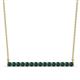 1 - Noya 2.50 mm Round London Blue Topaz Horizontal Bar Pendant Necklace 