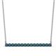 1 - Noya 2.50 mm Round Blue Diamond Horizontal Bar Pendant Necklace 