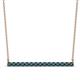 1 - Noya 2.50 mm Round Blue Diamond Horizontal Bar Pendant Necklace 