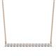 1 - Noya 2.50 mm Round White Sapphire Horizontal Bar Pendant Necklace 