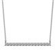 1 - Noya 2.50 mm Round Diamond Horizontal Bar Pendant Necklace 